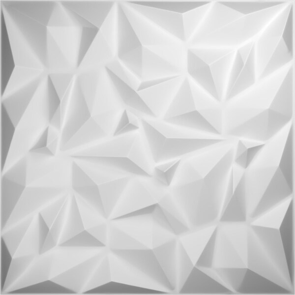 Ekena Millwork Leto EnduraWall Decorative 3D Wall Panel, White, 19 5/8"W x 19 5/8"H WP20X20LTWH - main